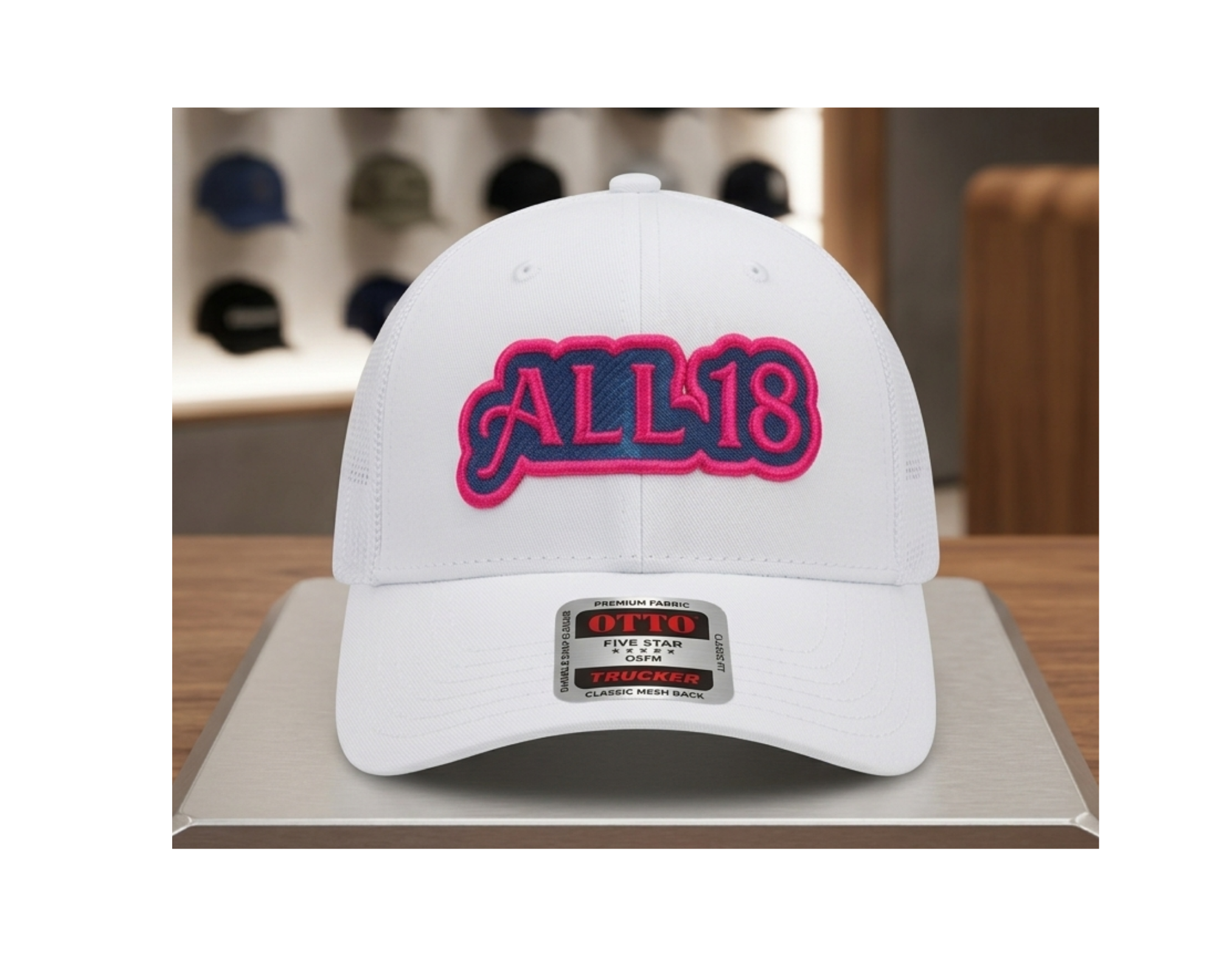 ALL 18 GOLF SNAPBACK 3D PUFF EMBROIDERY PINK/WHITE/LUE