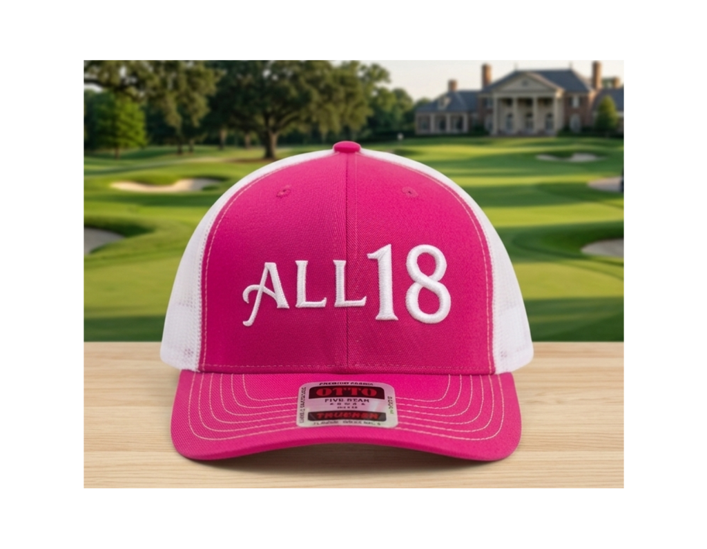 ALL 18 GOLF SNAPBACK 3D PUFF EMBROIDERY PINK/WHITE, COL.BLU/STONE, OL.GRN/WHITE