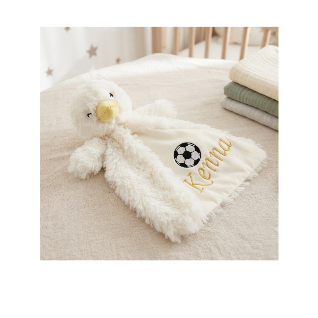 Personalized Cubbies Lovey - Custom Embroidered Baby Security Blanket - Soft Plush Animal Comforter - Choose Your Character