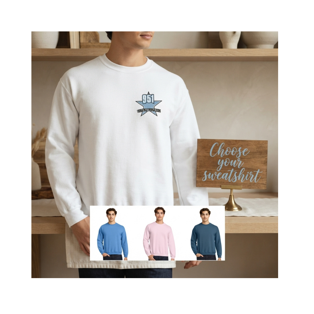 951 Volleyball Gildan® Heavy Blend™ Crewneck Sweatshirt Embroidered Logo #2