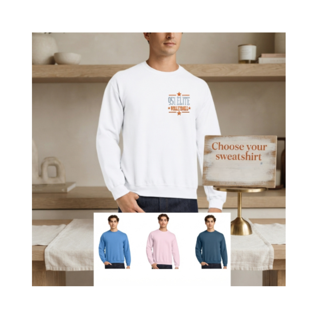 951 Volleyball Gildan® Heavy Blend™ Crewneck Sweatshirt Embroidered Logo #1