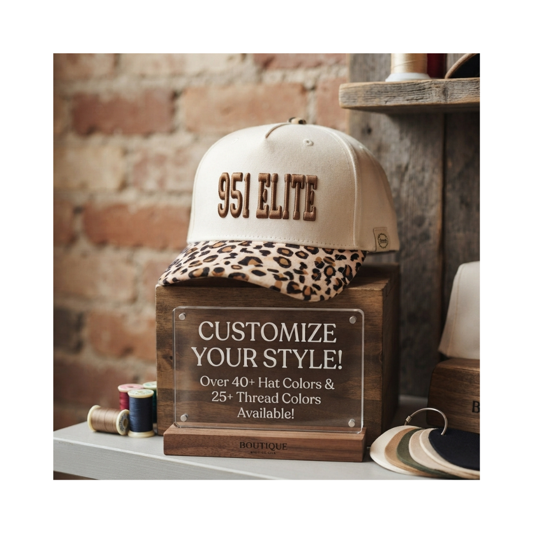 951 ELITE 3D Puff  Embroidered #1 Logo. Choose your Hat and Thread Colors