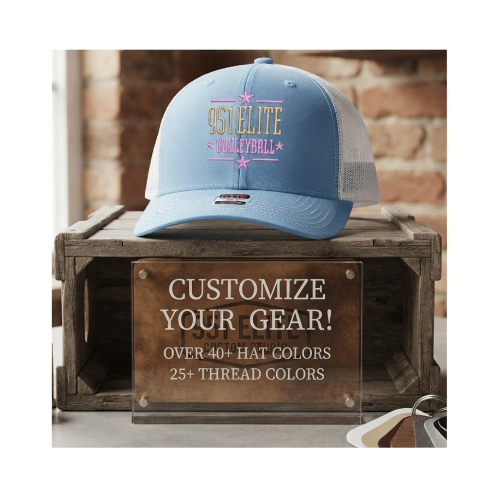 951 ELITE Embroidered #2 Logo. Choose your Hat and Thread Colors