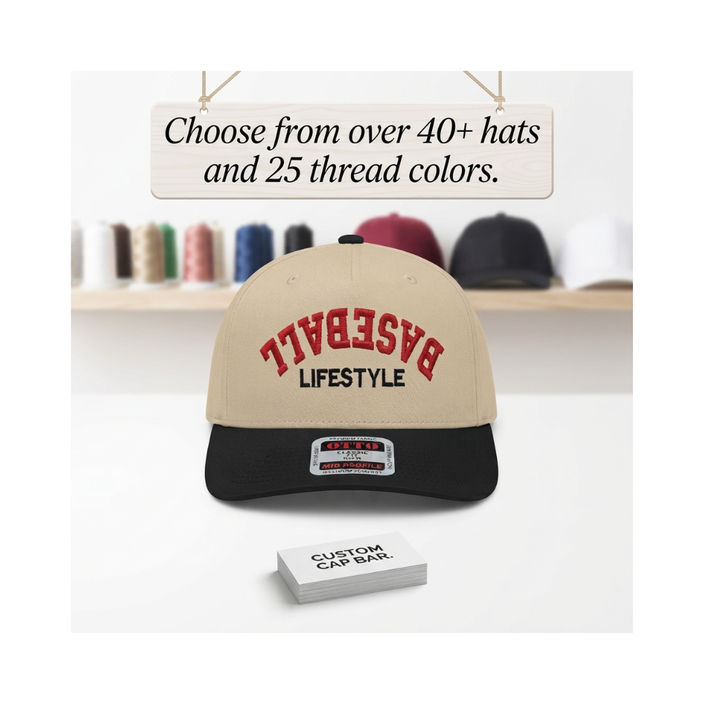 Baseball Lifestyle Hat, Custom Embroidered Cap, Sports Lover Gift
