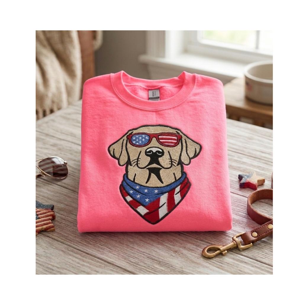 Patriot Pup Embroidered Crewneck Sweatshirt