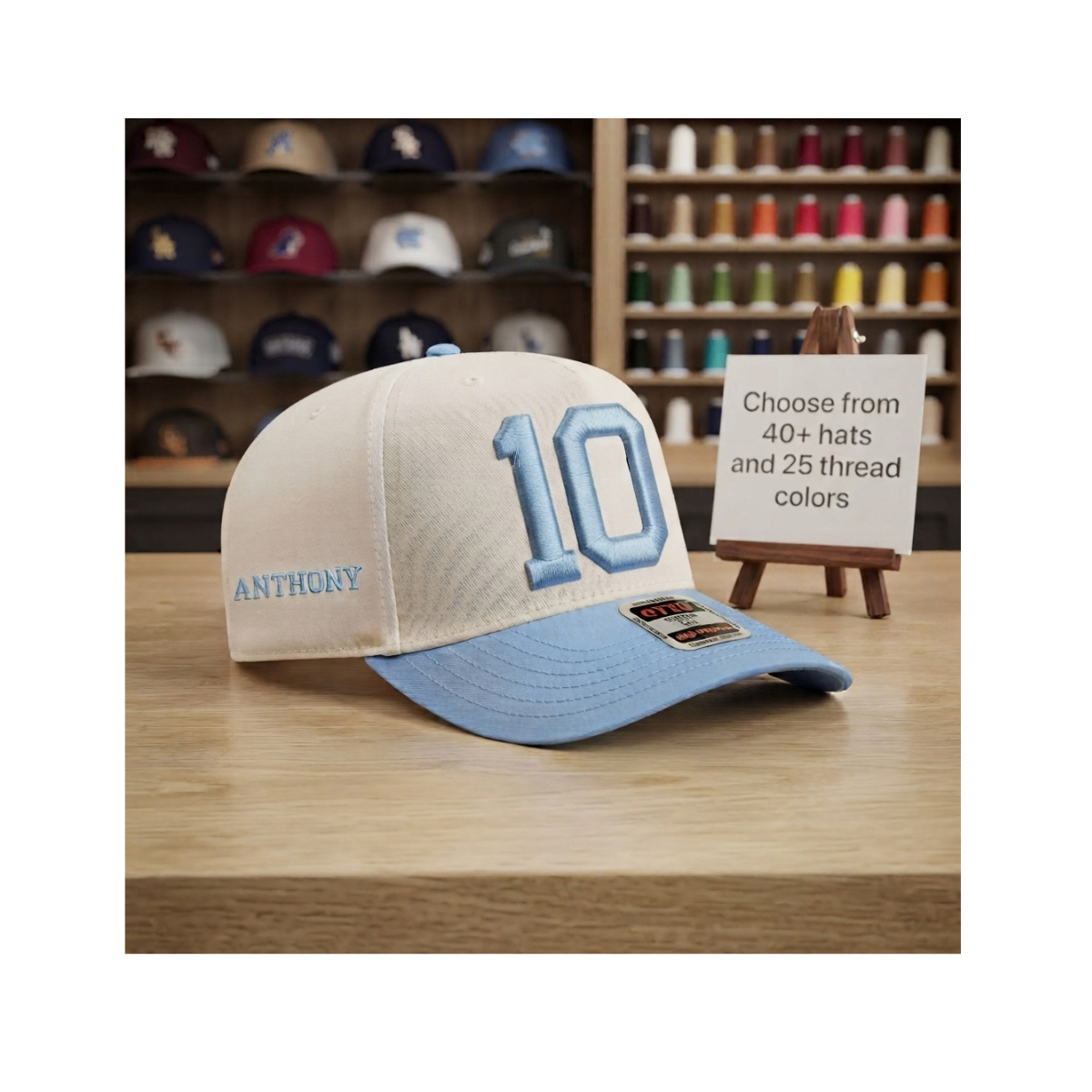 Custom Embroidered Hat, Personalized Number & Name Hat, 3D Puff Custom Hat, Gift for Him/Her, Sports Dad/Mom Hat,  Team Cap, Trucker Hat