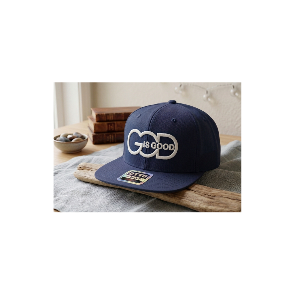 God Is Good Hat - Christian Snapback Cap - Blessed Embroidered Hat - Faith Based Apparel - Religious Gift for Him & Her - Minimalist Gospel Hat