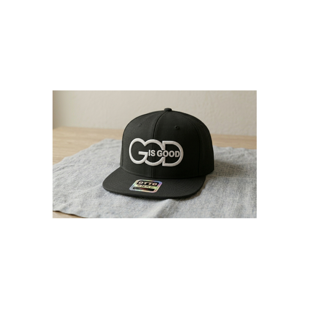 God Is Good Hat - Christian Snapback Cap - Blessed Embroidered Hat - Faith Based Apparel - Religious Gift for Him & Her - Minimalist Gospel Hat