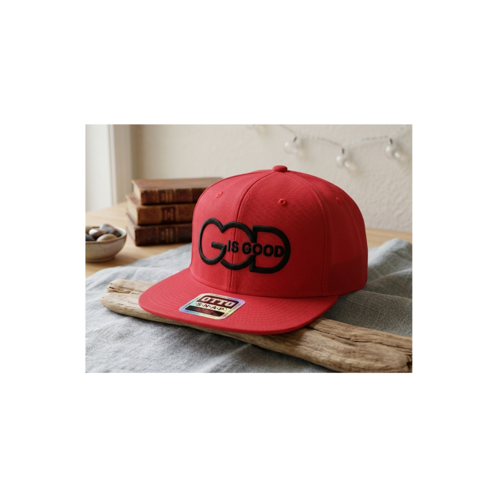 God Is Good Hat - Christian Snapback Cap - Blessed Embroidered Hat - Faith Based Apparel - Religious Gift for Him & Her - Minimalist Gospel Hat