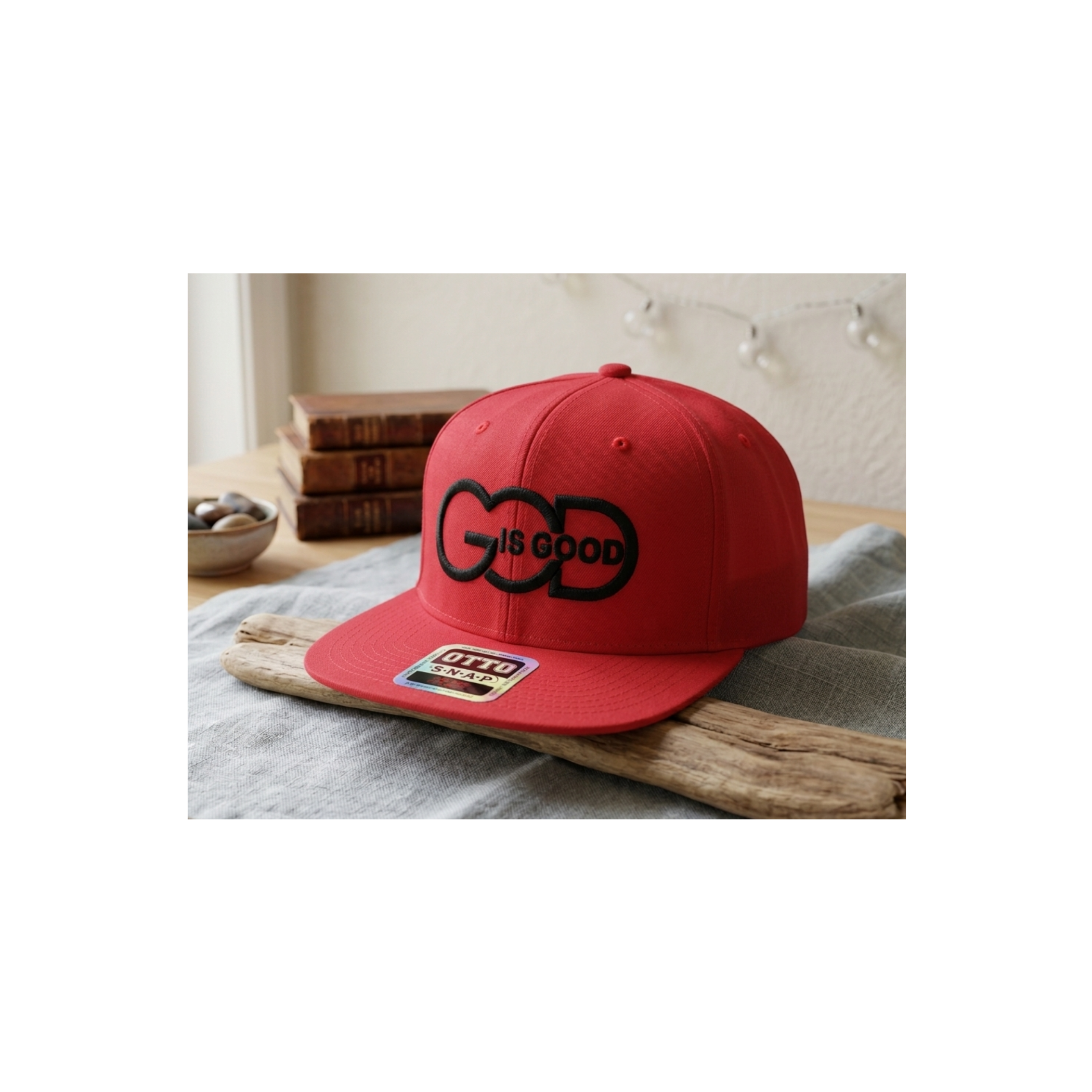 God Is Good Hat - Christian Snapback Cap - Blessed Embroidered Hat - Faith Based Apparel - Religious Gift for Him & Her - Minimalist Gospel Hat