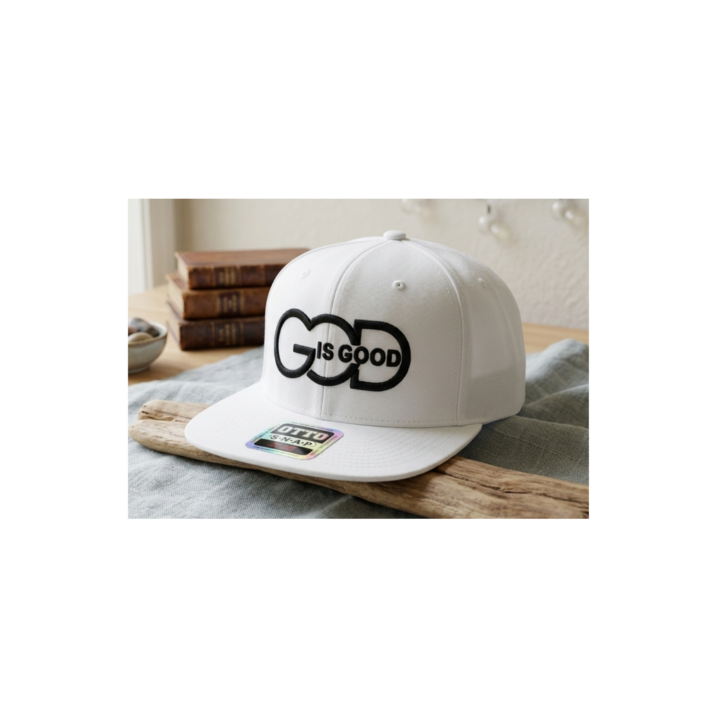 God Is Good Hat - Christian Snapback Cap - Blessed Embroidered Hat - Faith Based Apparel - Religious Gift for Him & Her - Minimalist Gospel Hat