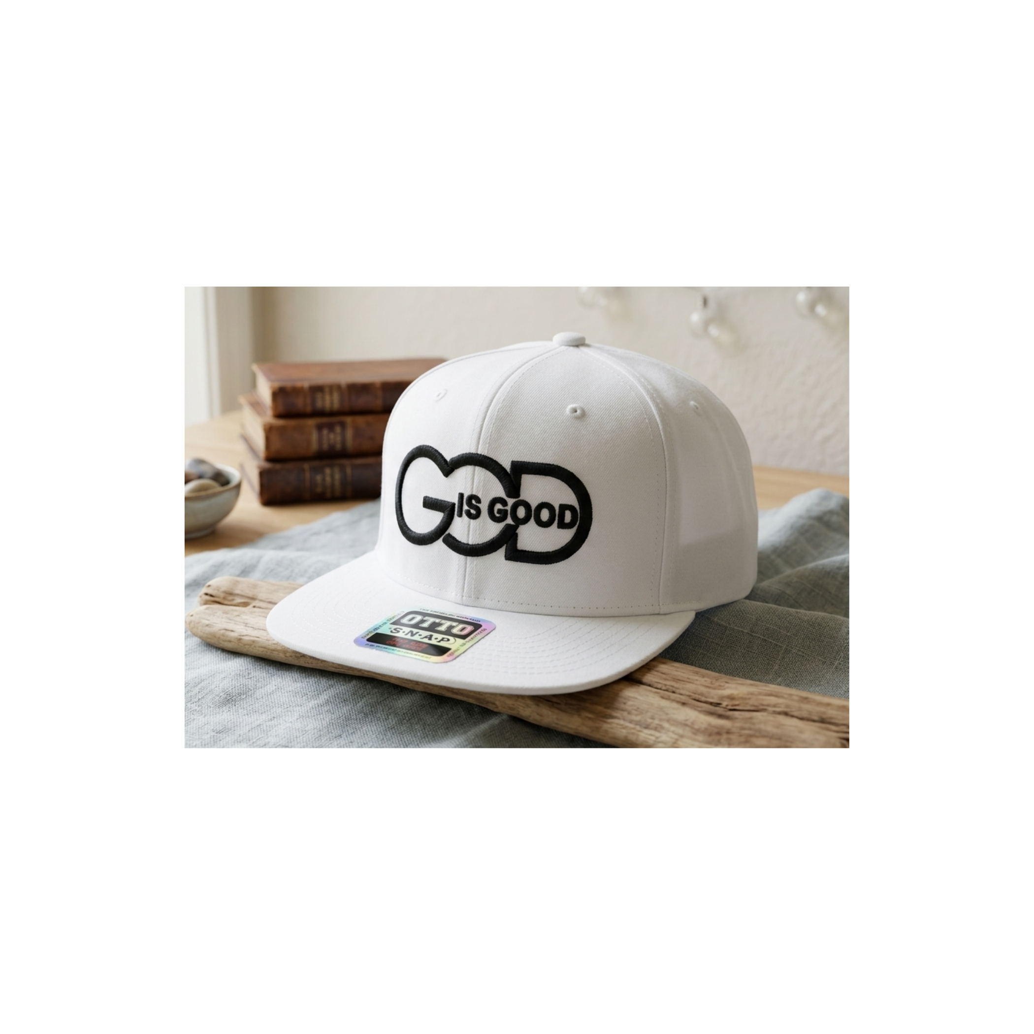God Is Good Hat - Christian Snapback Cap - Blessed Embroidered Hat - Faith Based Apparel - Religious Gift for Him & Her - Minimalist Gospel Hat