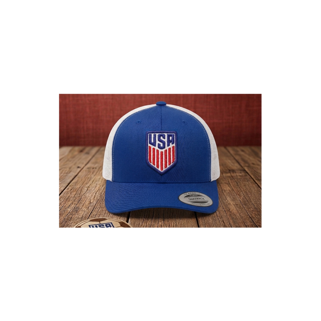 USA Shield Logo  3D puff Snapback Trucker Hat - Multiple Colors