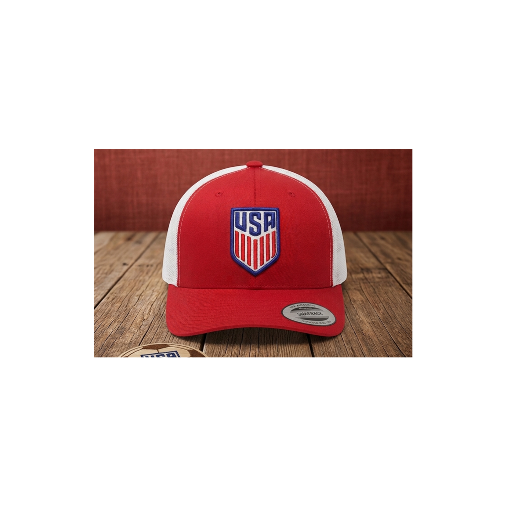 USA Shield Logo  3D puff Snapback Trucker Hat - Multiple Colors