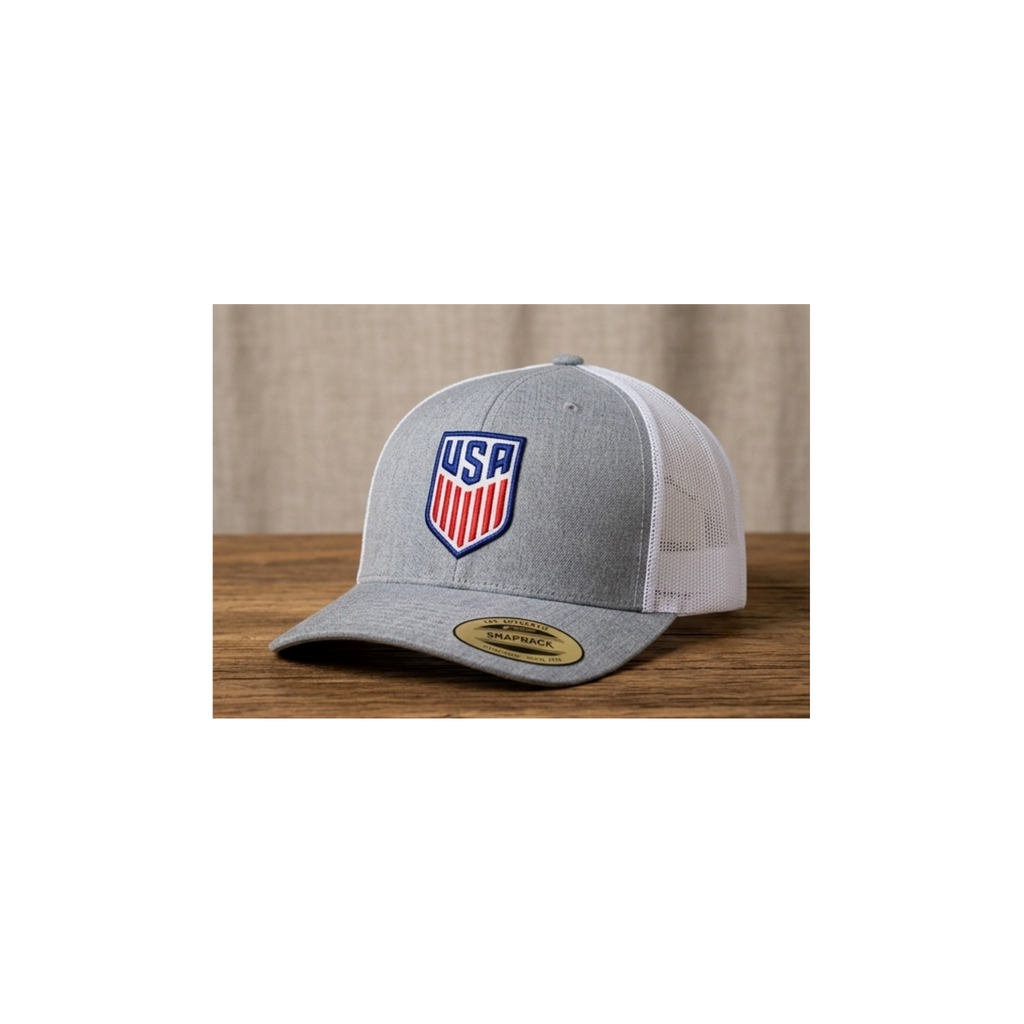 USA Shield Logo  3D puff Snapback Trucker Hat - Multiple Colors