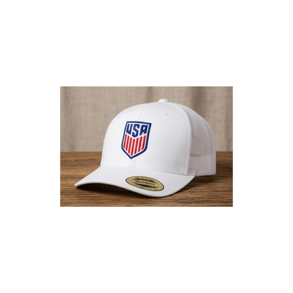 USA Shield Logo  3D puff Snapback Trucker Hat - Multiple Colors