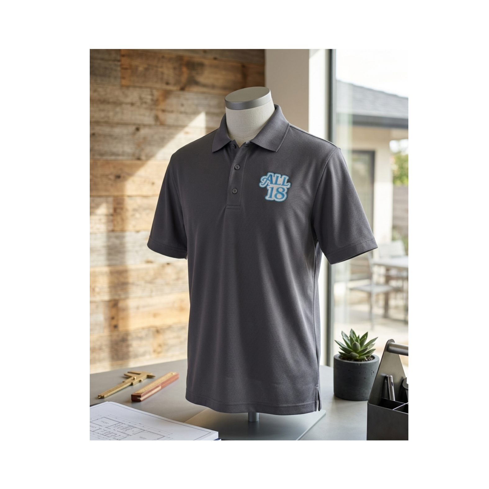 All 18 Golf Embroidered Paragon Performance 550 Golf Polo