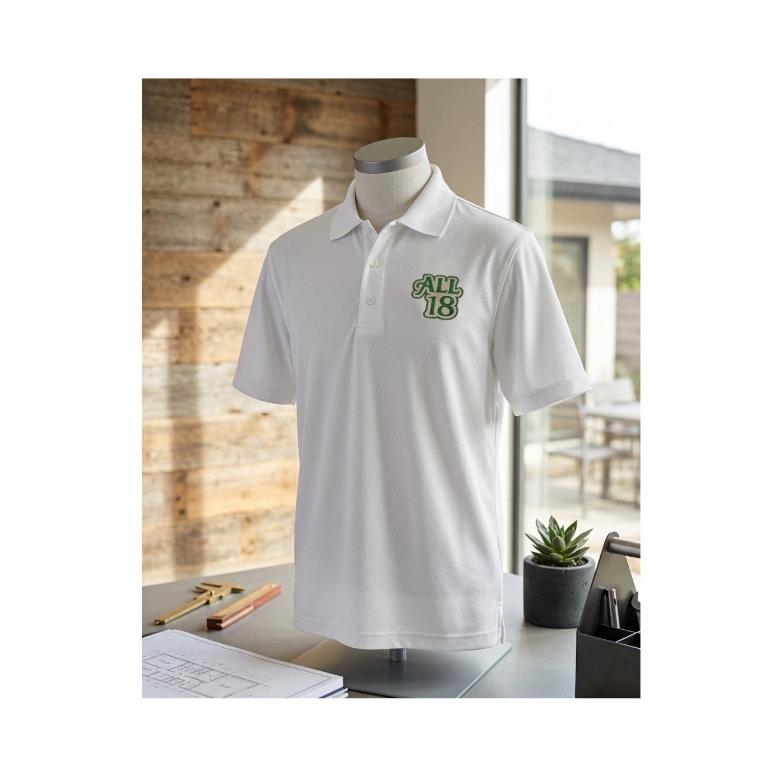 All 18 Golf Embroidered Paragon Performance 550 Golf Polo