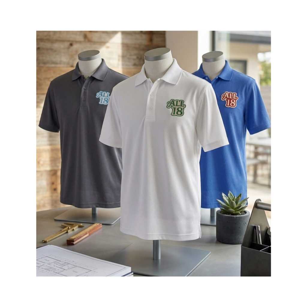 All 18 Golf Embroidered Paragon Performance 550 Golf Polo
