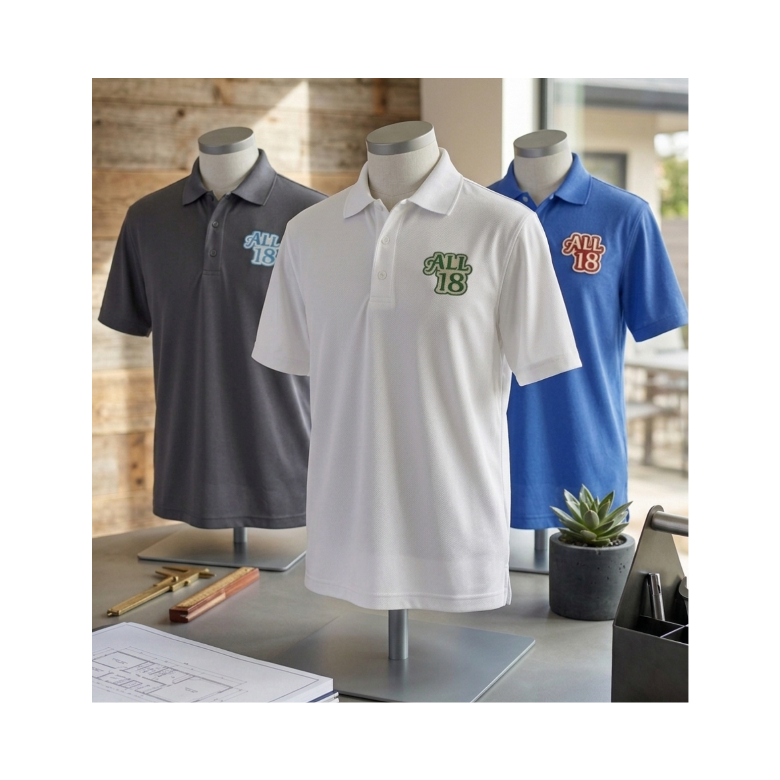 All 18 Golf Embroidered Paragon Performance 550 Golf Polo