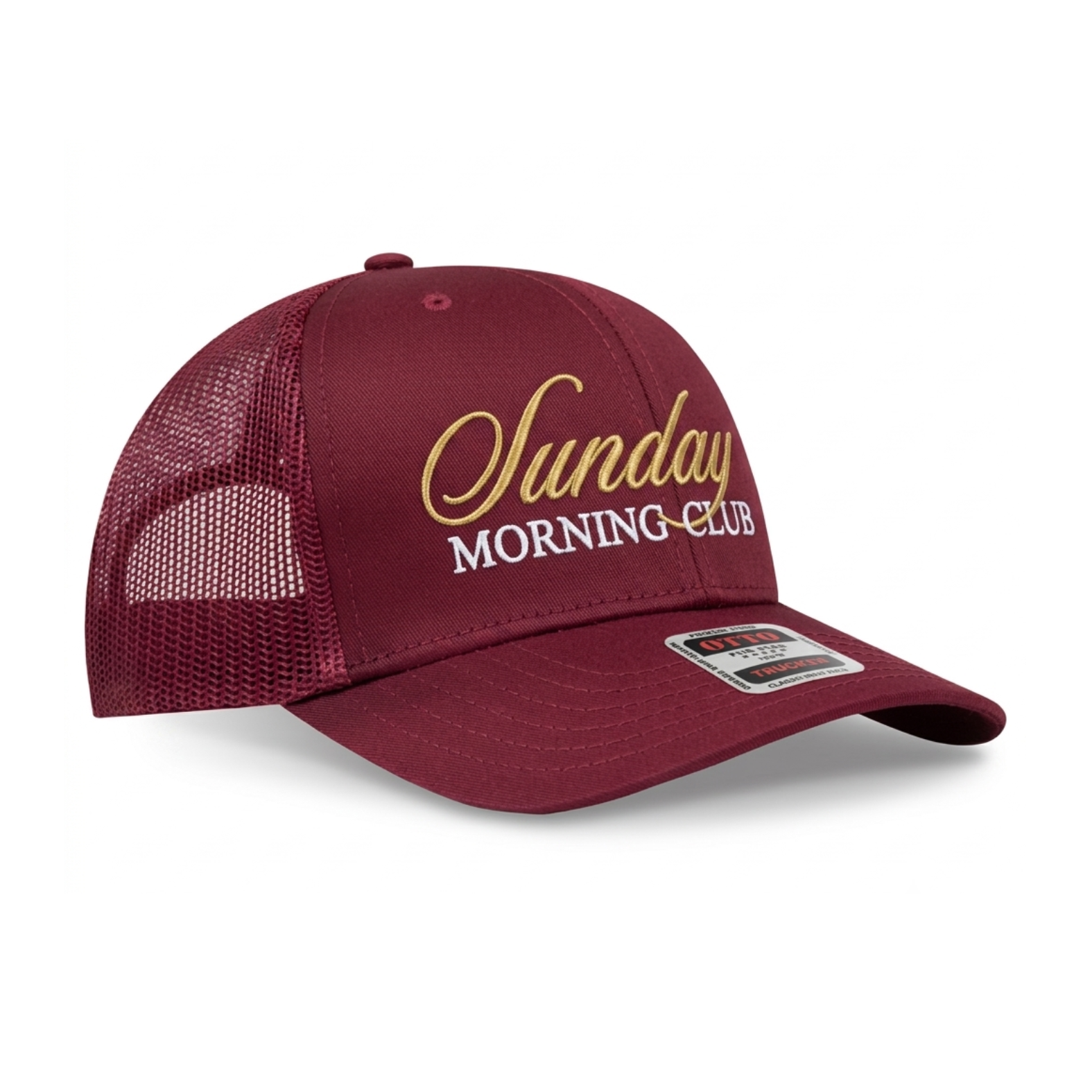 Sunday Morning Club 3D Puff Embroidered Trucker Hat