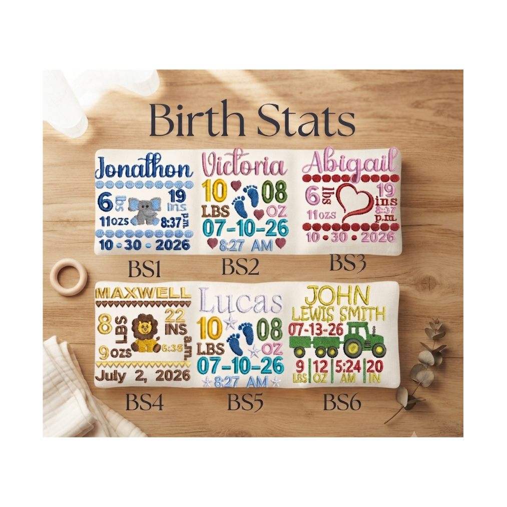 Personalized Embroidered Cubbies Stuffed Animals - Custom Keepsake Plush Gift for Baby & Kids