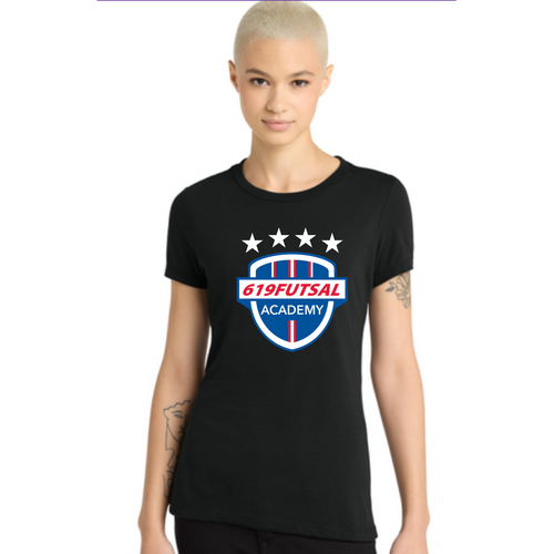 619Futsal District® Women’s Perfect Blend® CVC Tee Colors: Heathered Royal, Black, Charcoal
