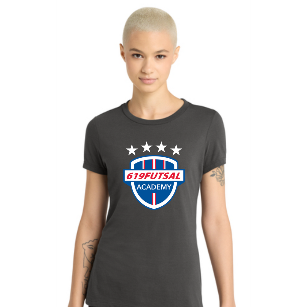 619Futsal District® Women’s Perfect Blend® CVC Tee Colors: Heathered Royal, Black, Charcoal
