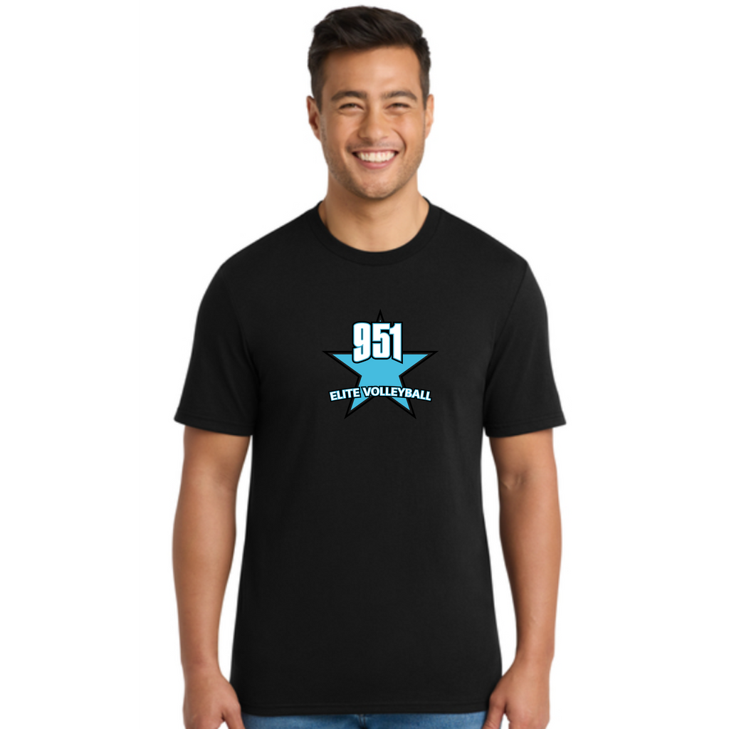 951 Volleyball  Tri-Blend Tee Star Logo