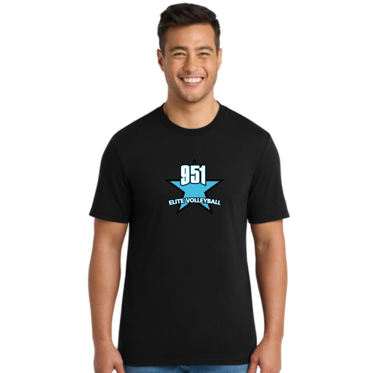 951 Volleyball  Tri-Blend Tee Star Logo