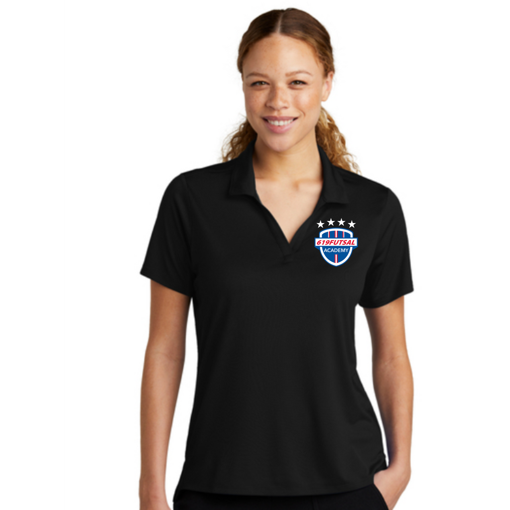 619futsal Sport-Tek® Women's Sideline Polo Embroidered Logo Colors: Black, True Royal