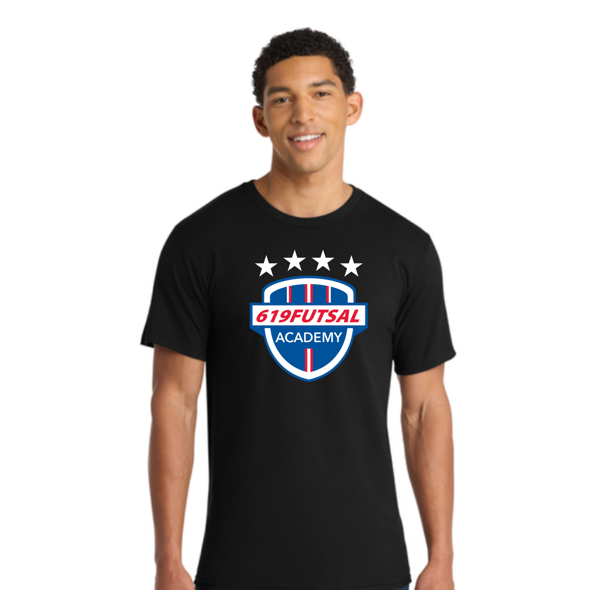 619Futsal Port & Co™ Ring Spun Cotton Tee Colors: Royal, Navy, Black, Red