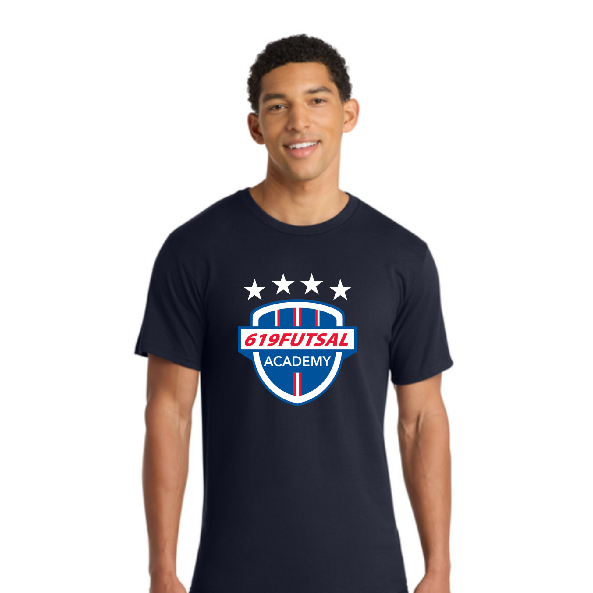 619Futsal Port & Co™ Ring Spun Cotton Tee Colors: Royal, Navy, Black, Red