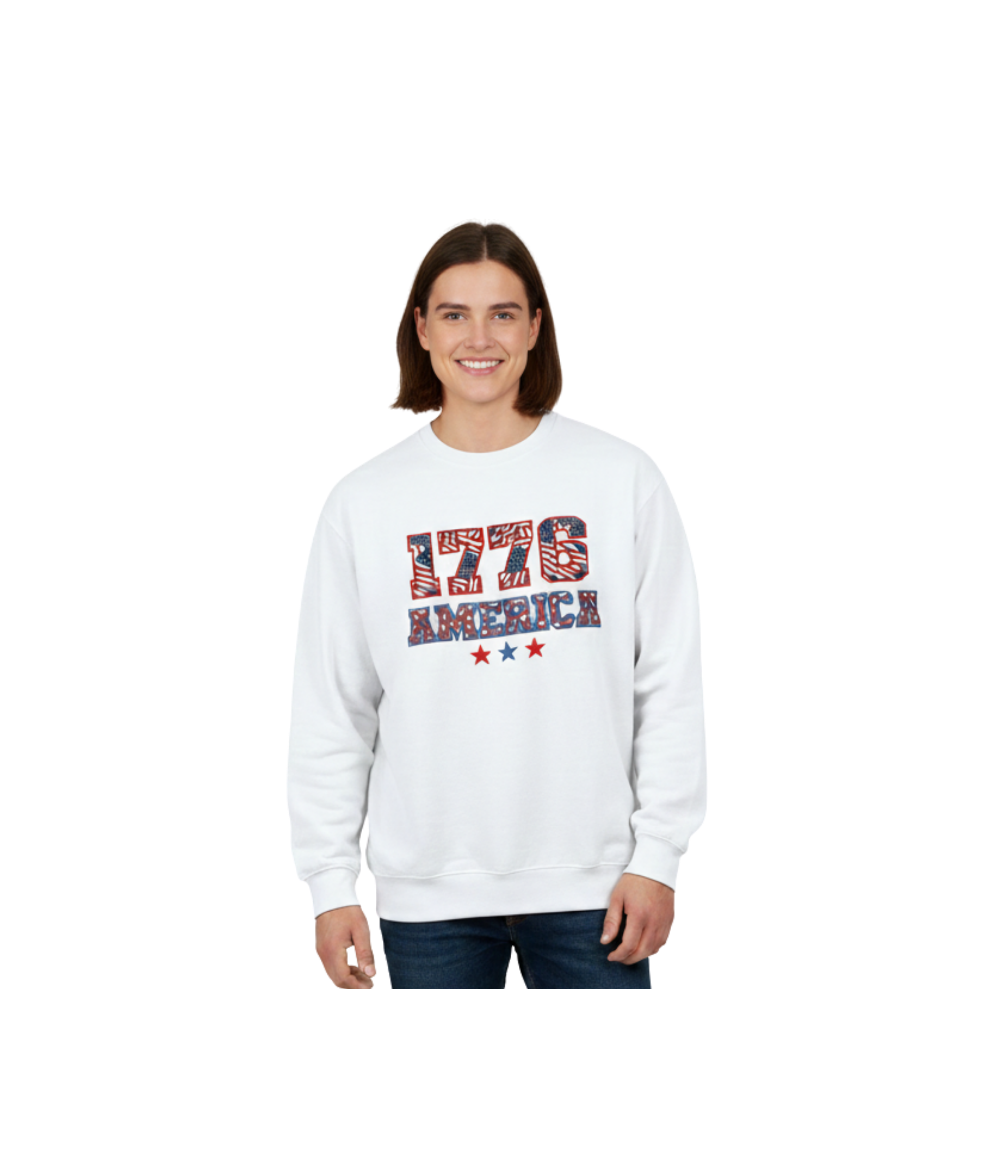 1776 America Sweatshirt (Embroidered Applique)
