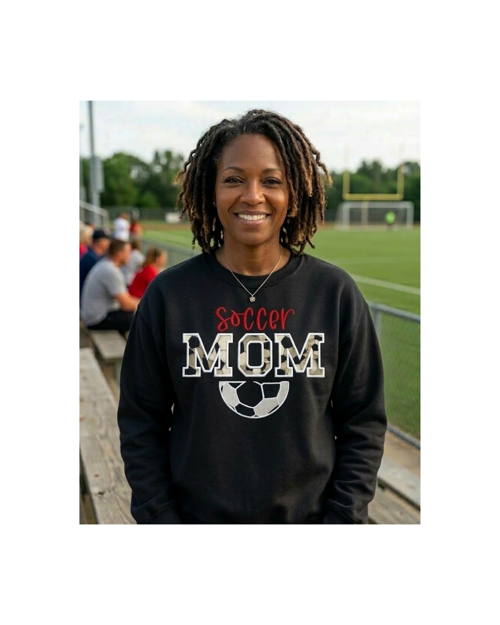 Soccer Mom Sweatshirt Embroidered Applique