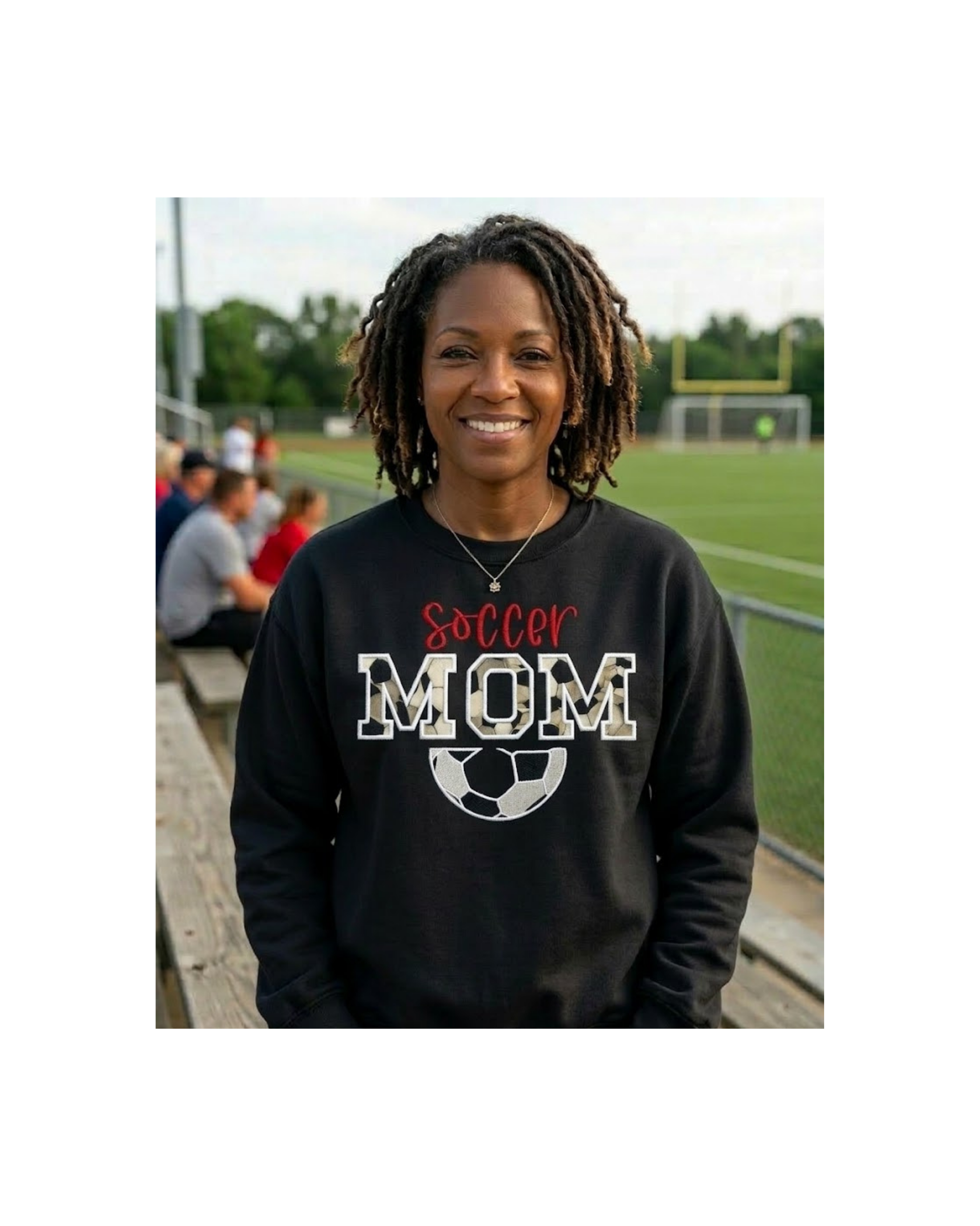 Soccer Mom Sweatshirt Embroidered Applique