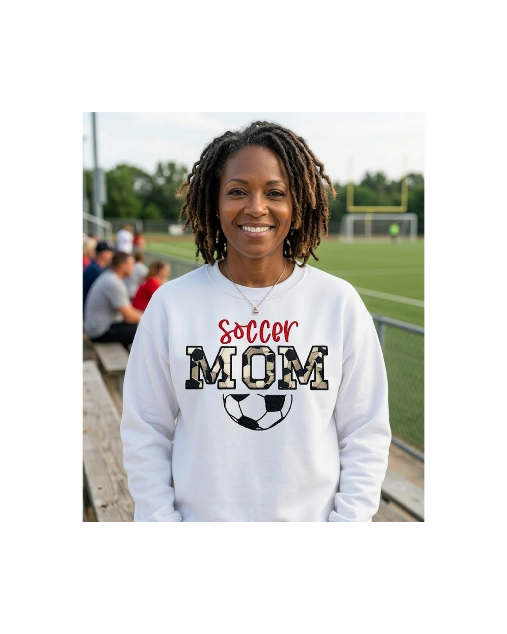 Soccer Mom Sweatshirt Embroidered Applique