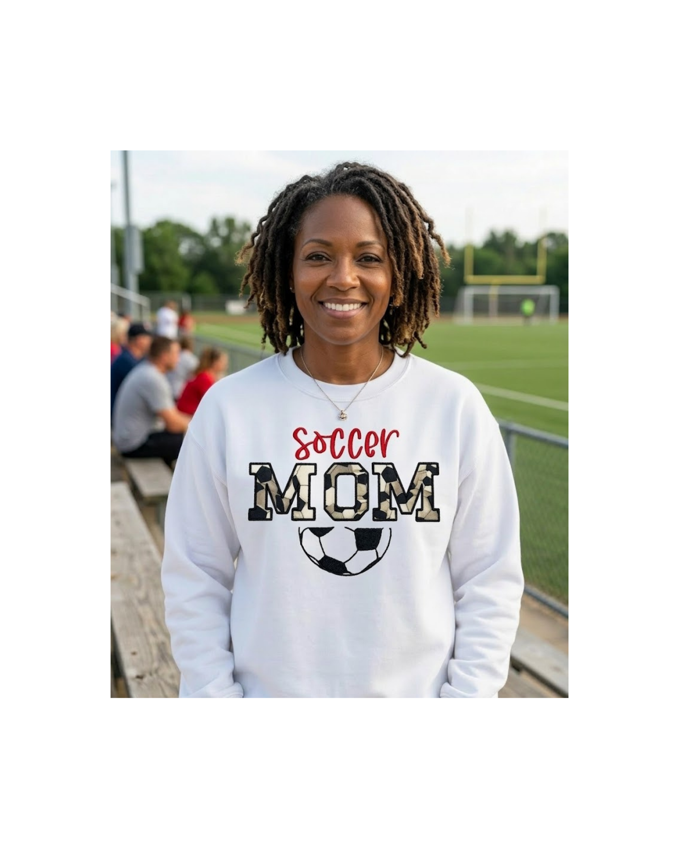 Soccer Mom Sweatshirt Embroidered Applique