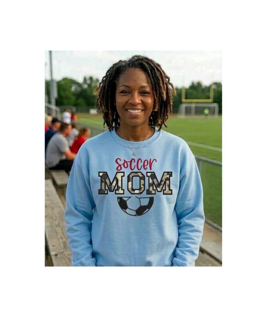 Soccer Mom Sweatshirt Embroidered Applique