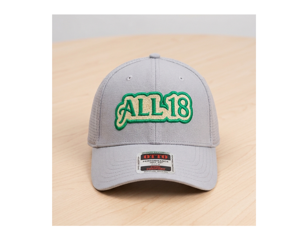 ALL 18" Performance OTTO CAP® 6 Panel Low Profile Gray Baseball Cap