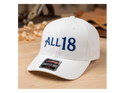 ALL 18" 3D Puff Performance Cap – White | FLEX FIT OTTO 11-1257