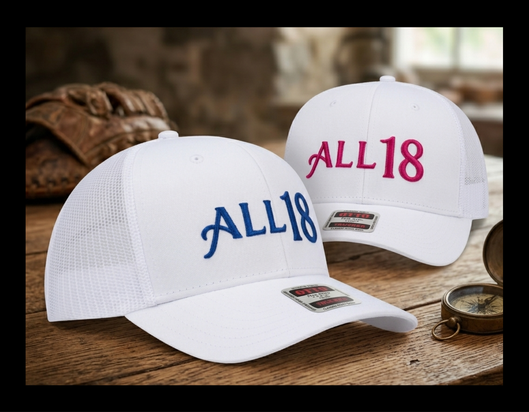 ALL 18 3D Puff Performance Cap – White | Otto 112-1
