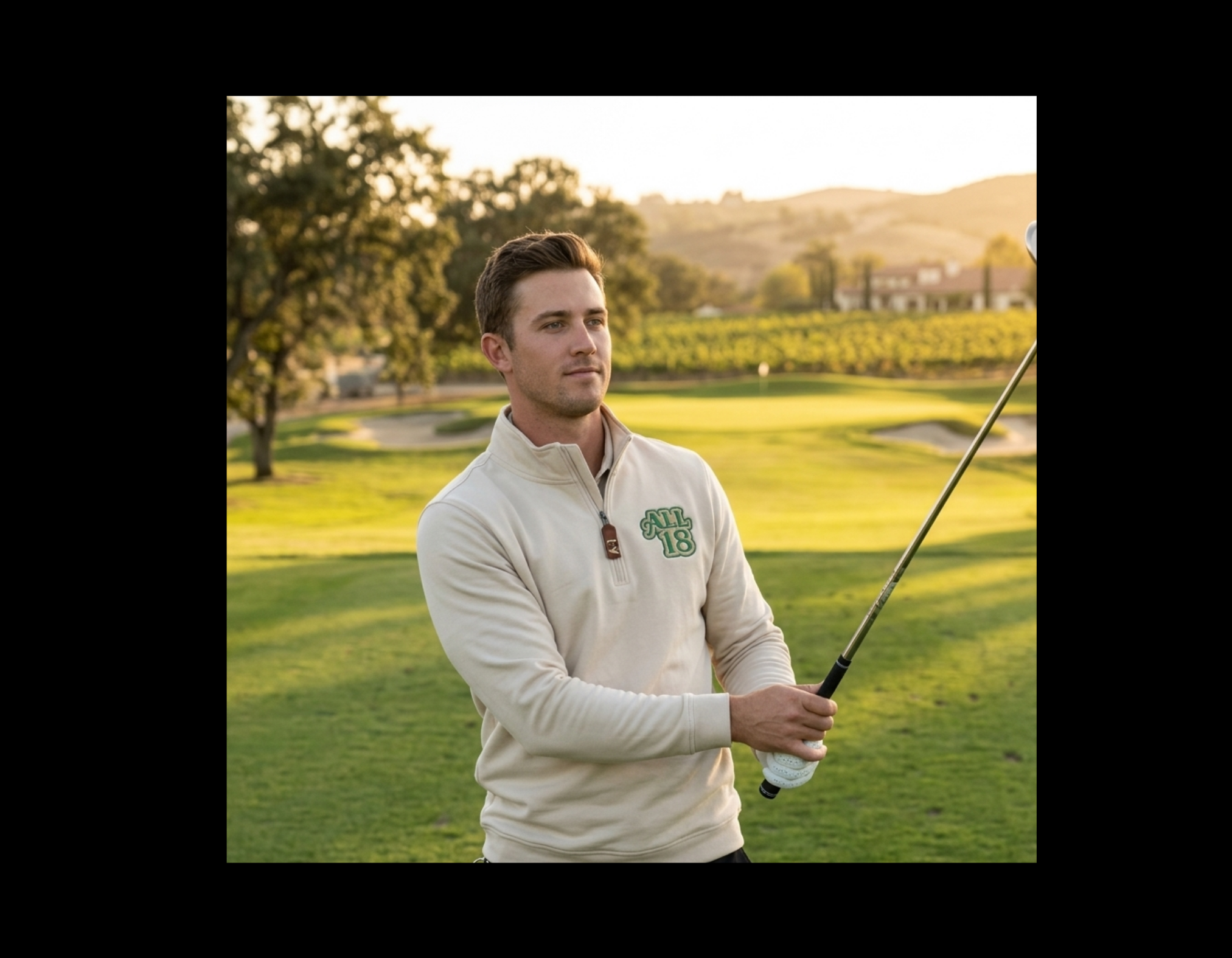 ALL 18 Golf Men's Performance Quarter-Zip Pullover Deep Navy, Smoke, Black