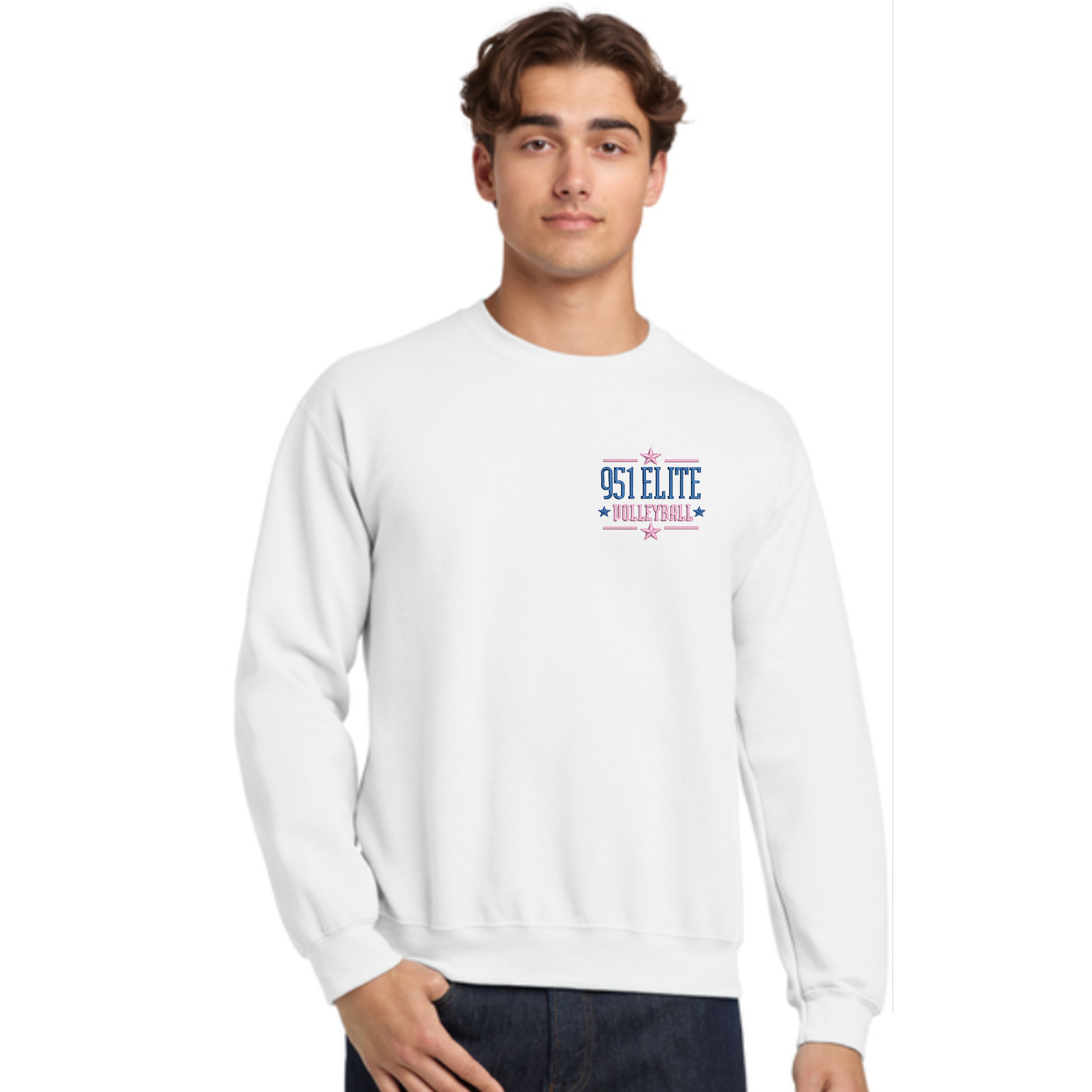 951 Volleyball Gildan® Heavy Blend™ Crewneck Sweatshirt Embroidered Logo #1