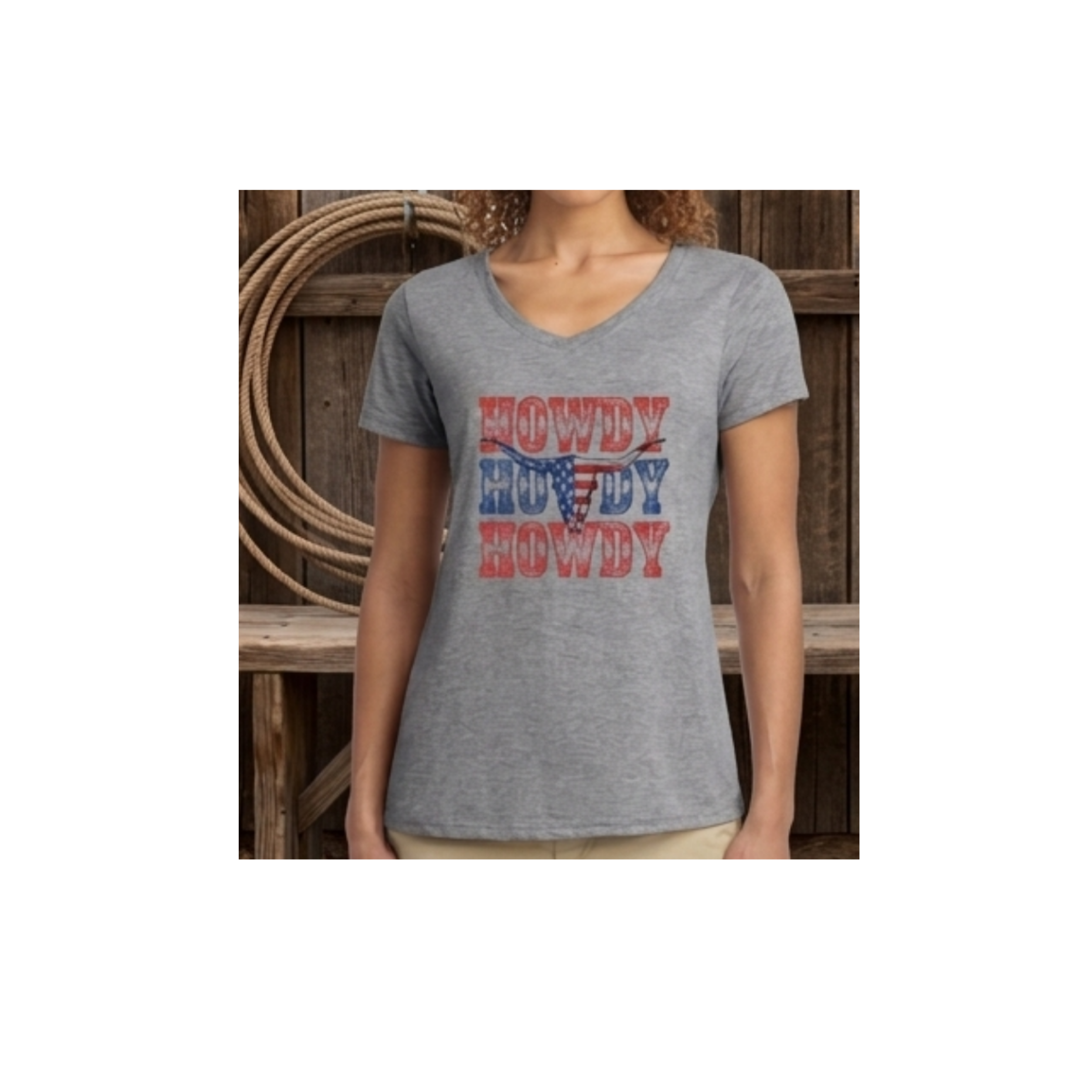 Western Howdy T-shirt: Crewneck & V-Neck Styles
