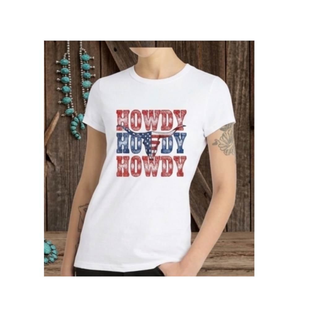 Western Howdy T-shirt: Crewneck & V-Neck Styles