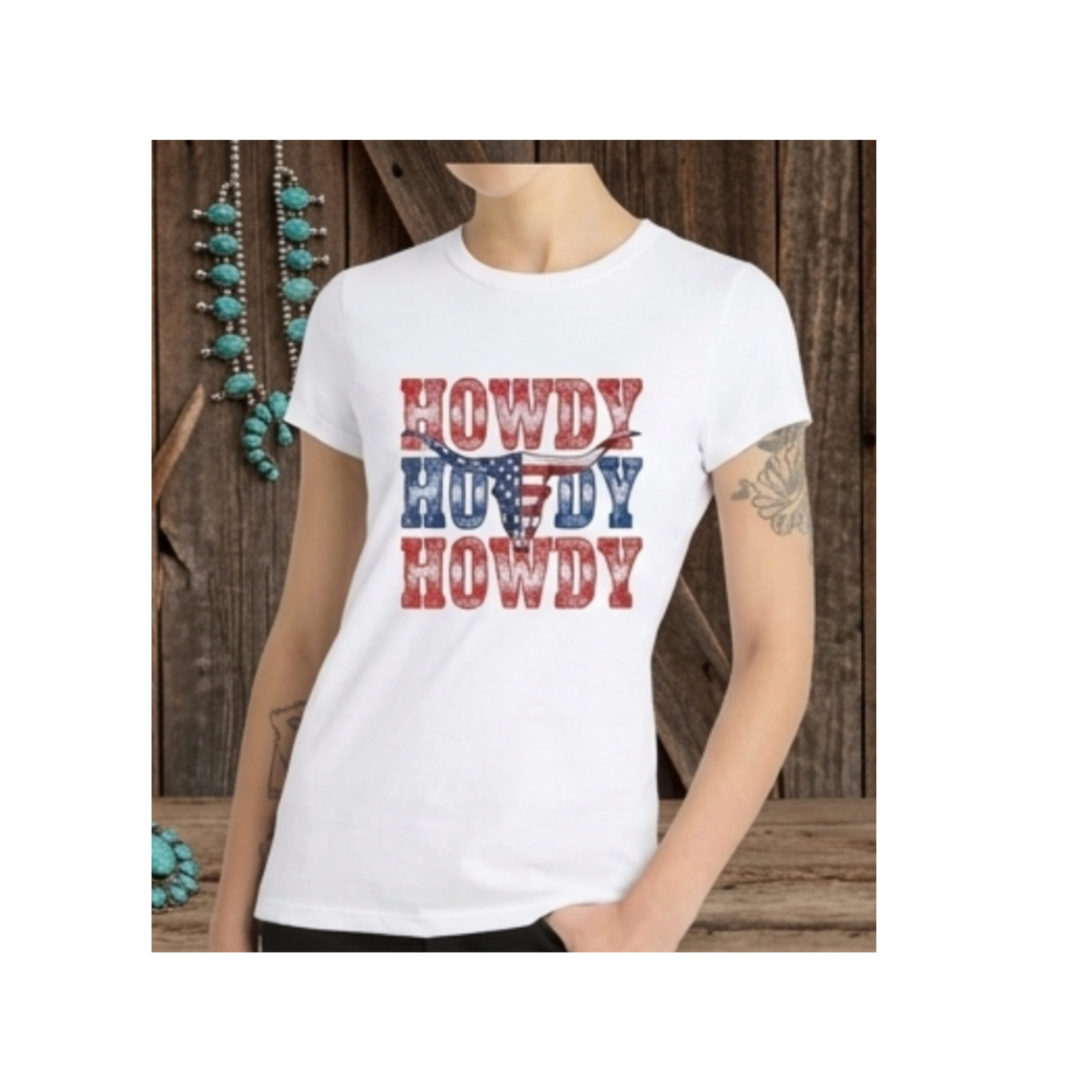 Western Howdy T-shirt: Crewneck & V-Neck Styles