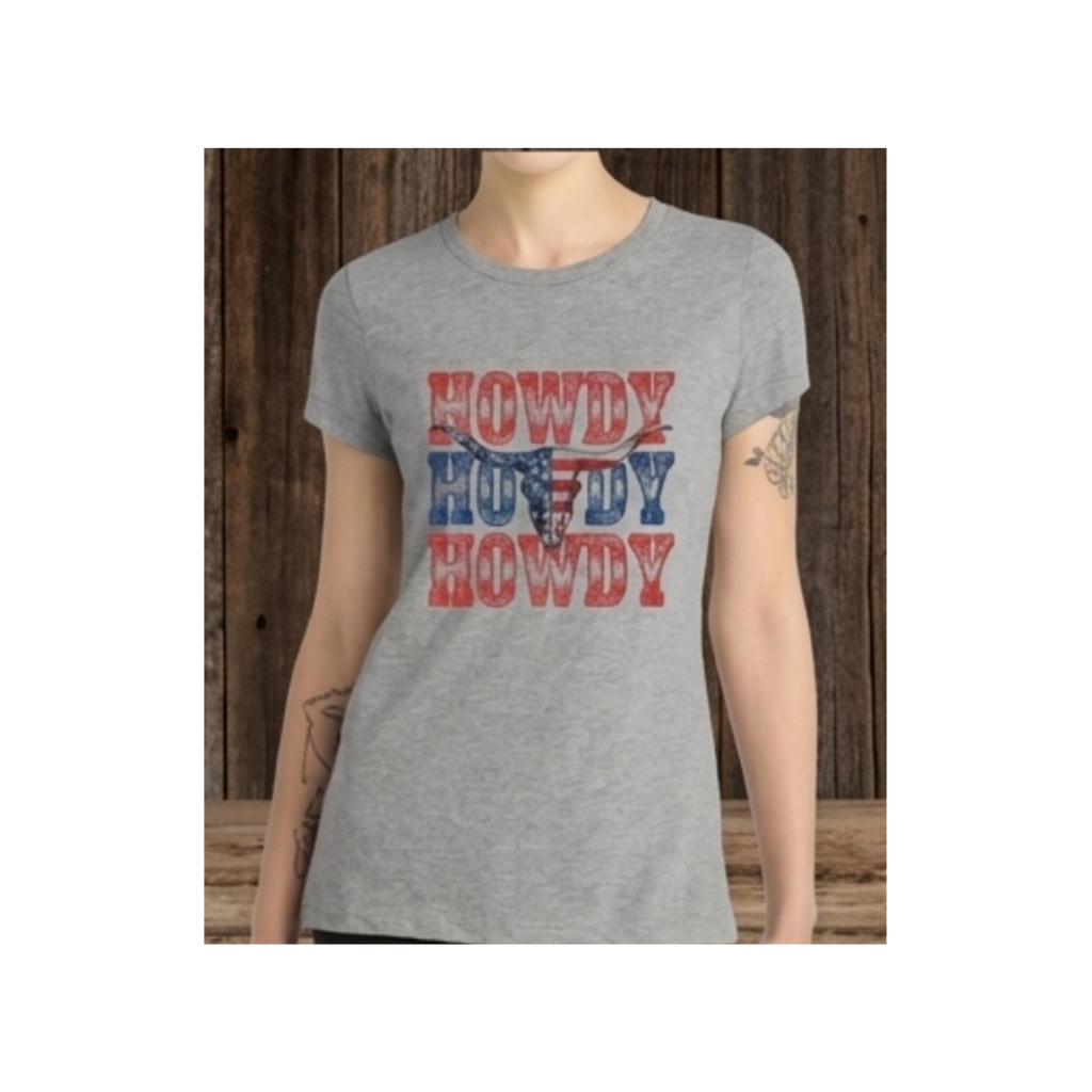 Western Howdy T-shirt: Crewneck & V-Neck Styles