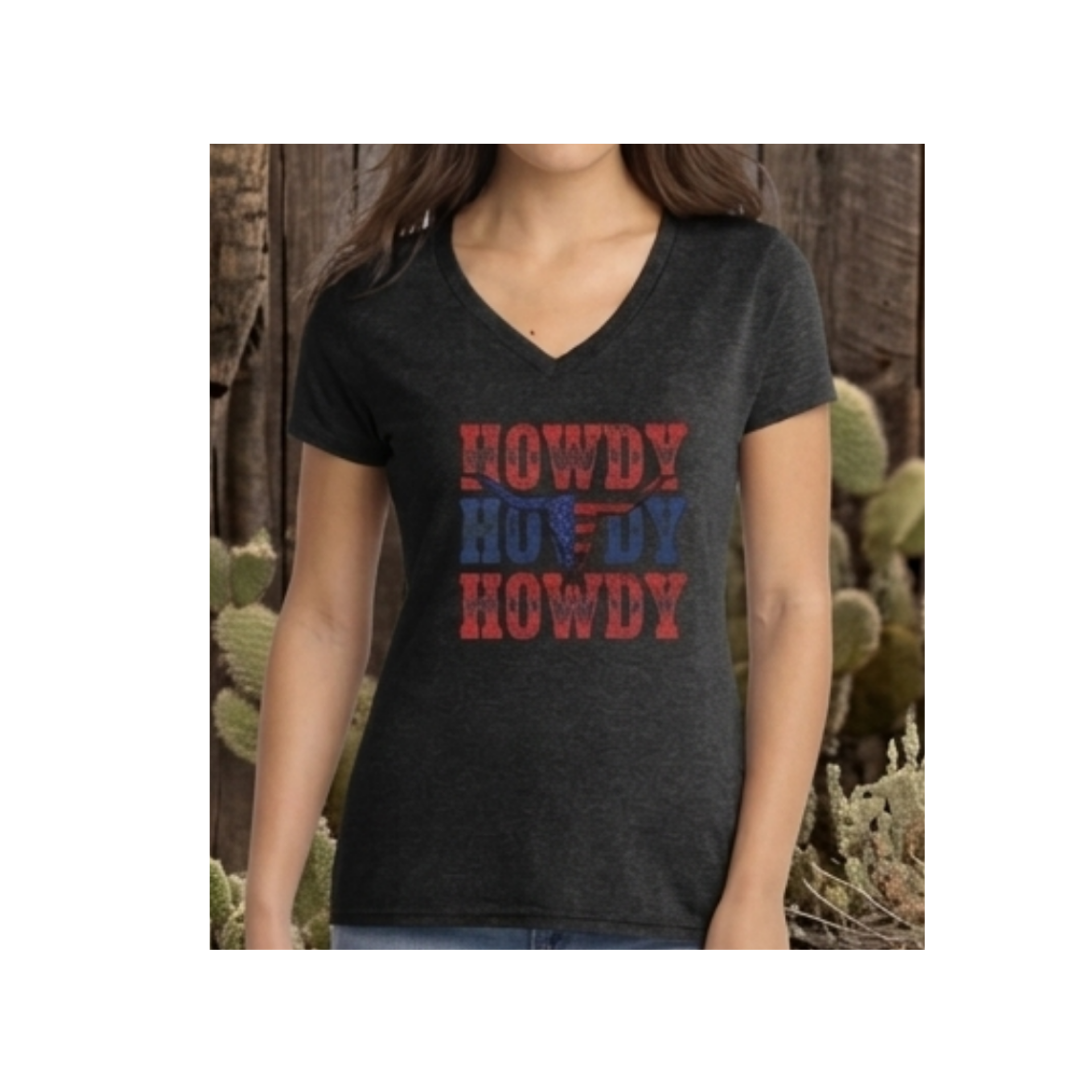Western Howdy T-shirt: Crewneck & V-Neck Styles