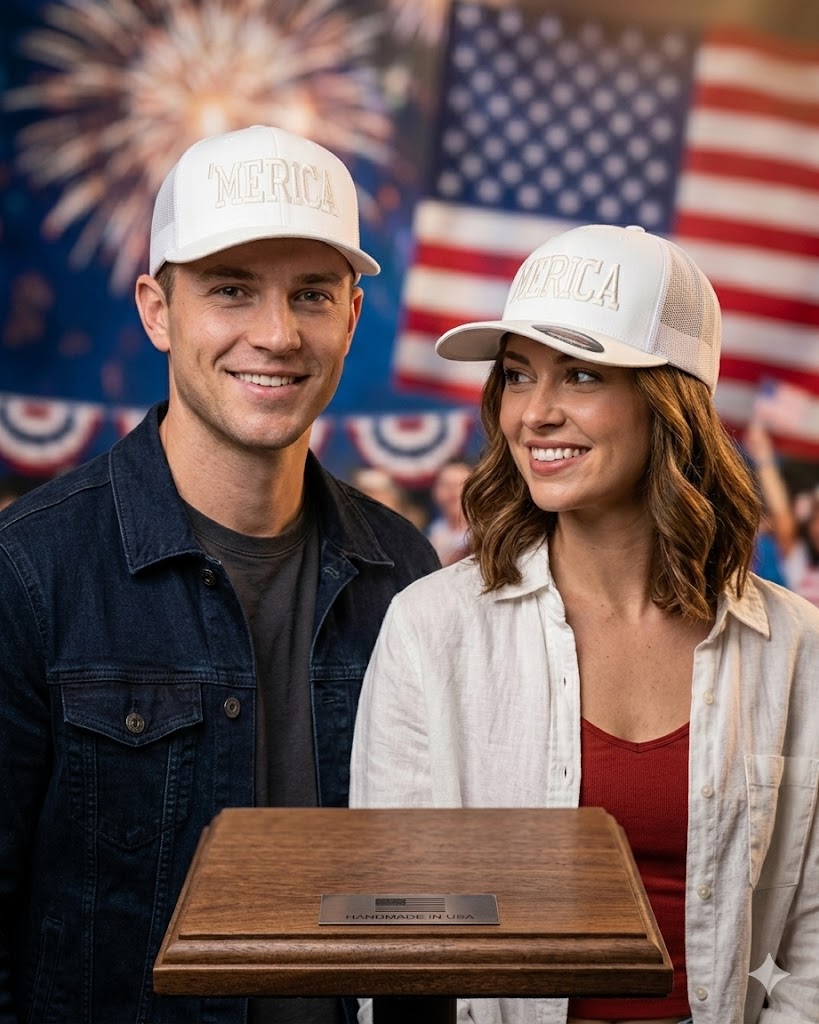 'Merica 3D Puff Flexfit Embroidery Hat